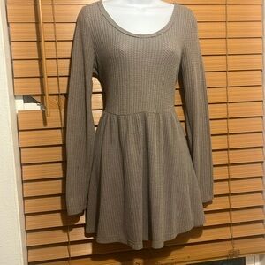 Waffle print long sleeve tunic​​​​​